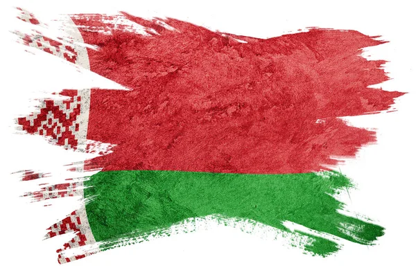 stock image Grunge Belarus flag. Belorussian flag with grunge texture. Brush stroke.