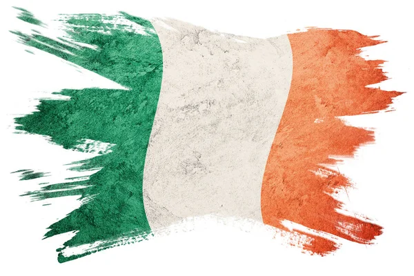 Grunge Irland Flagge Irische Flagge Mit Grunge Textur Pinselstrich — Stockfoto