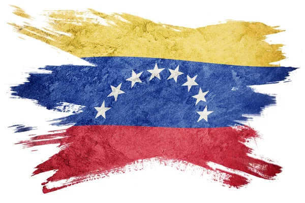 Grunge Venezuela flag. Venezuela flag with grunge texture. Brush stroke.