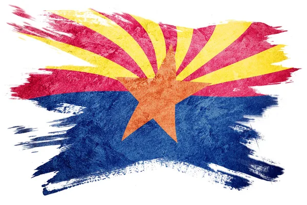 Grunge Arizona State Flag Arizona Flag Brush Stroke — Stock Photo, Image