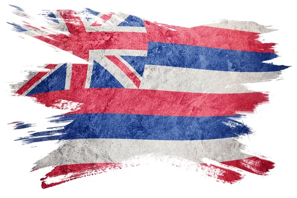 夏威夷国家国旗 夏威夷国旗画笔描边 — 图库照片