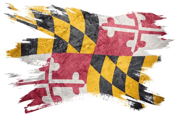 Grunge Maryland state flag. Maryland flag brush stroke.