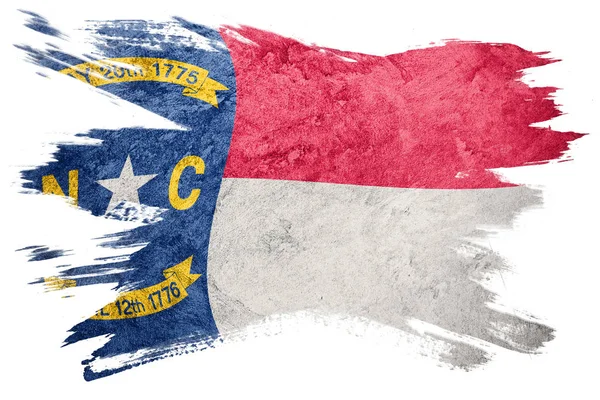 Grunge North Carolina Vlag North Carolina Vlag Penseelstreek — Stockfoto