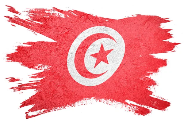 Grunge Tunisia Flag Tunisia Flag Grunge Texture — Stock Photo, Image