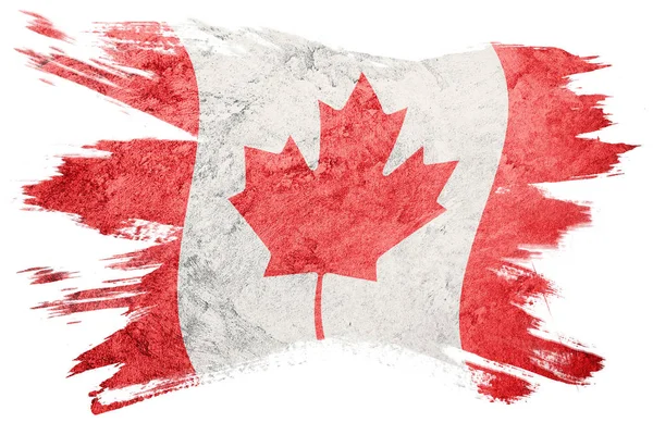 Grunge Kanada Flagge Kanada Flagge Mit Grunge Textur Pinselstrich — Stockfoto
