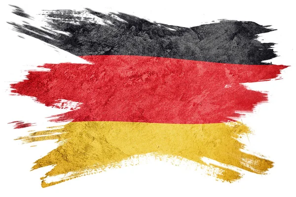 Flaga Niemiec Grunge Flaga Niemiecka Teksturą Grunge Udar Pędzla — Zdjęcie stockowe