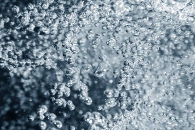 Hava kabarcıkları, su altı kabarcıkları Soyut Arkaplan.