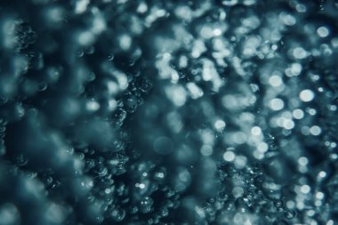 Hava kabarcıkları, su altı kabarcıkları Soyut Arkaplan.