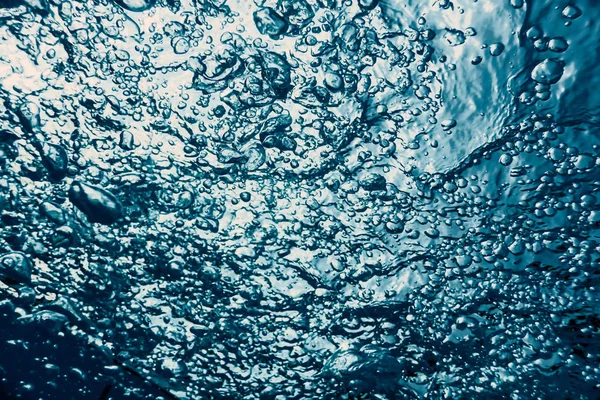 Подводные Пузыри Солнечным Светом Подводный Фоновый Пузырь — стоковое фото