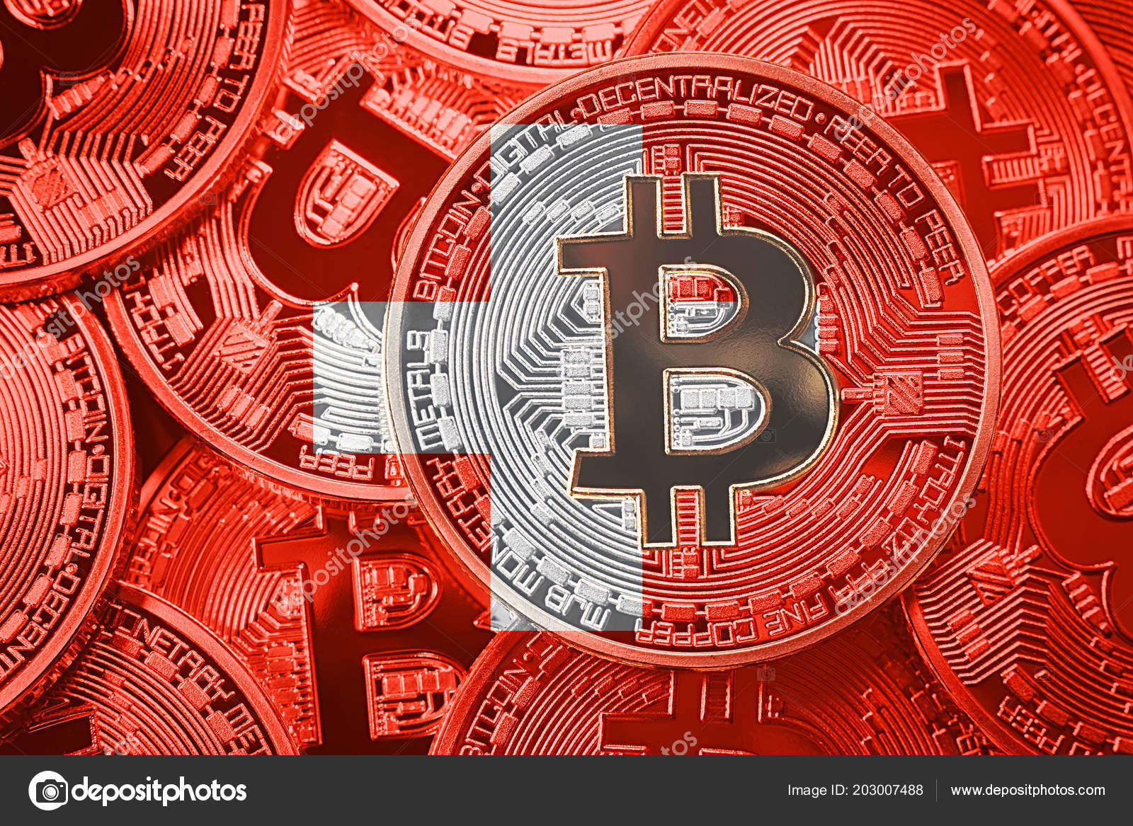 Stack Bitcoin Schweiz Flagga Bitcoin Kryptovalutor Koncept Btc Bakgrund —  redaktionellt stockfoto © Allexxandar #203007488
