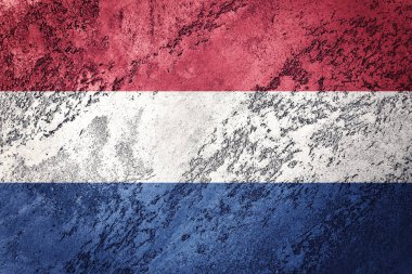 Grunge Nederland bayrak. Hollanda bayrağı ile doku.