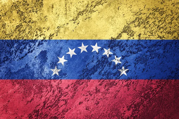 Прапор Венесуели Гранж Прапор Венесуели Гранж Текстурою — стокове фото