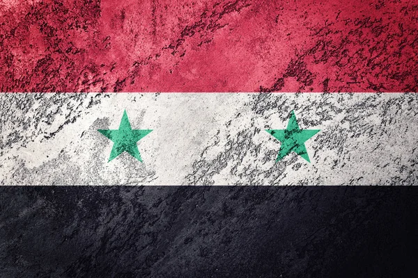 Grunge Syria flag. Syrian flag with grunge texture.