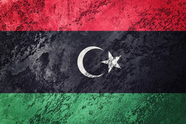 Grunge Bandera Libia Bandera Libia Con Textura Grunge — Foto de Stock