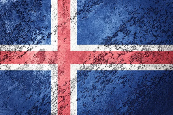 Grunge Bandera Islandia Bandera Islandia Con Textura Grunge —  Fotos de Stock