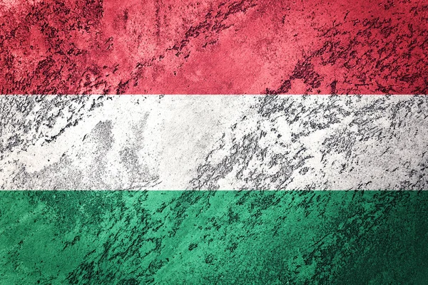 Grunge Hungary flag. Hungarian flag with grunge texture.