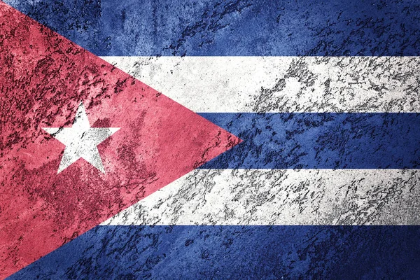 Grunge Kuba Zászlaja Grunge Textúra Kubai Zászlót — Stock Fotó