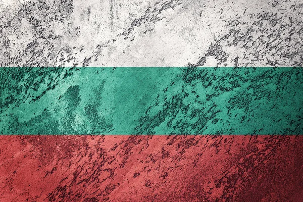 Grunge Bolgár Zászló Grunge Textúra Bolgár Zászló — Stock Fotó
