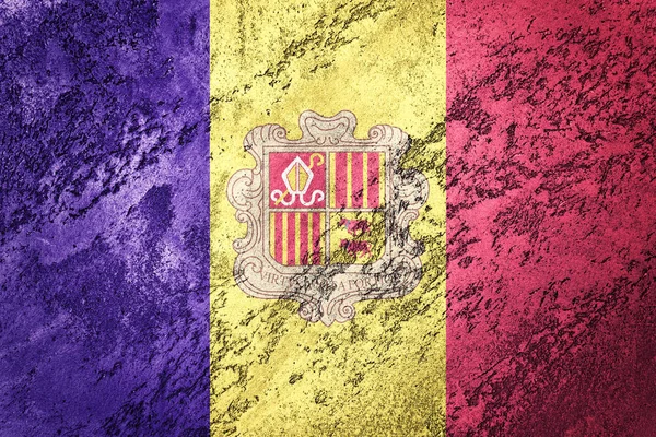 Grunge Andorra Flag Andorra Flag Mit Grunge Textur — Stockfoto
