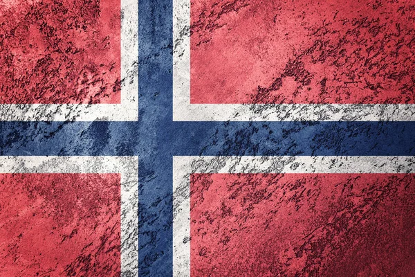 Grunge Noorwegen Vlag Noorwegen Vlag Met Grunge Textuur — Stockfoto