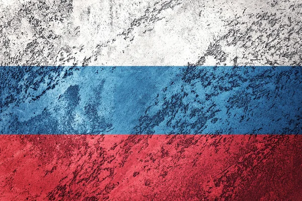 Grunge Russia flag. Russian flag with grunge texture.