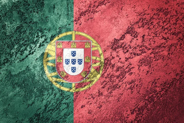 Grunge Portugal Flagga Portugal Flagga Med Grunge Konsistens — Stockfoto