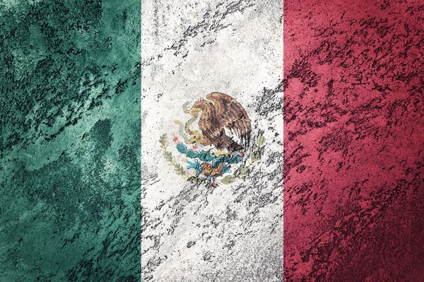 Grunge Mexico flag. Mexican flag with grunge texture.