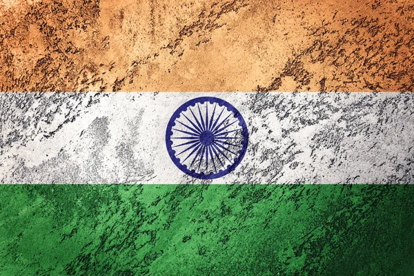 Прапор Індії Гранж Прапор Індії Гранж Текстурою — стокове фото