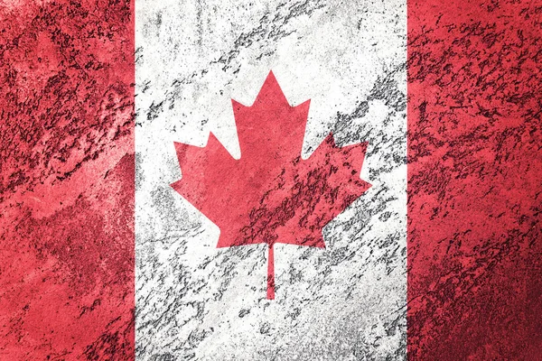 Grunge Canada Vlag Vlag Van Canada Met Grunge Textuur — Stockfoto