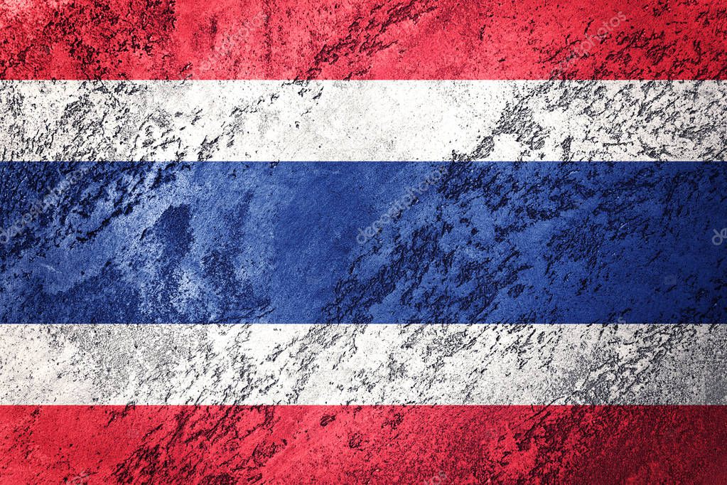 Grunge Thailand flag. Thailand flag with grunge texture.