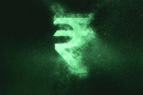 Indian Rupee sign, Indian Rupee symbol. Green symbol
