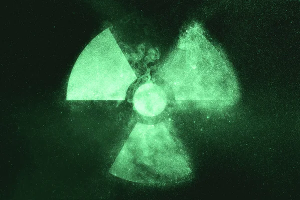 Radiation Sign Radiation Symbol Green Symbol — Stock Photo, Image