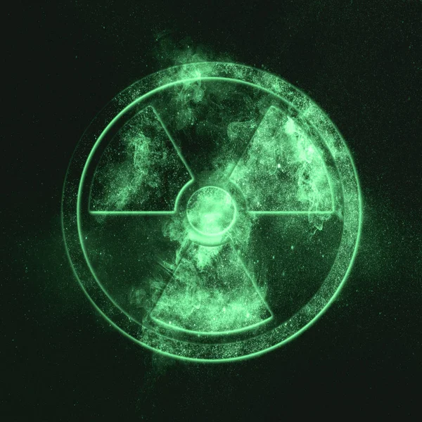 Radiation Sign Radiation Symbol Green Symbol — Stock Photo, Image
