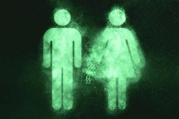 Male Female Sign Green Symbol — Stock Photo, Image