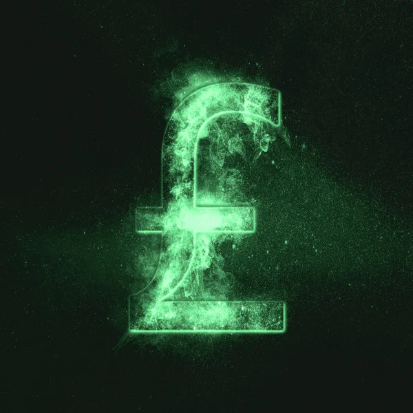 ポンド記号 ポンド記号 金融通貨記号 緑色のシンボル — ストック写真