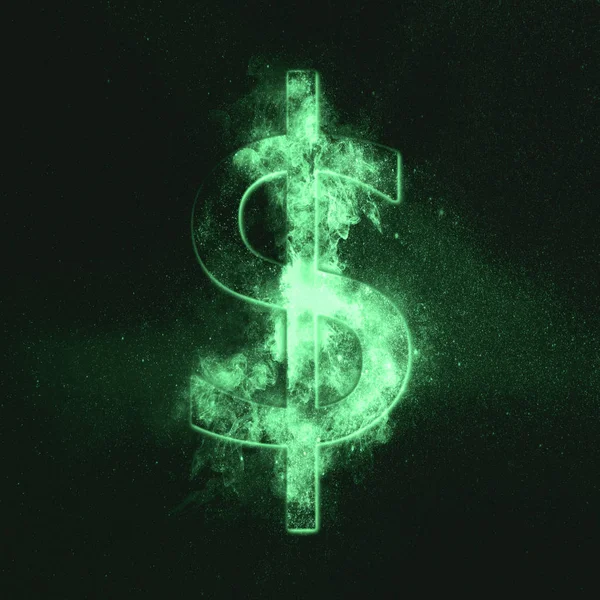 Знак Доллара Символ Доллара Валютный Символ Зеленый Символ — стоковое фото