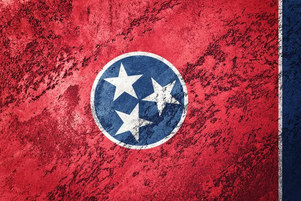 Bandeira Estado Grunge Tennessee Tennessee Bandeira Fundo Grunge Textura — Fotografia de Stock