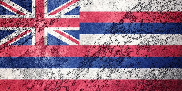Bandeira Estado Havai Grunge Havaí Bandeira Fundo Grunge Textura — Fotografia de Stock