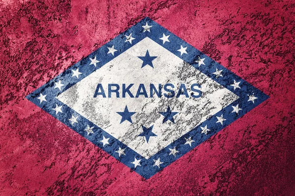 Bandeira Estado Grunge Arkansas Arkansas Bandeira Fundo Grunge Textura — Fotografia de Stock