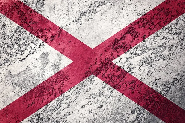 Grunge Alabama Flagge Alabama Flag Hintergrund Grunge Textur — Stockfoto