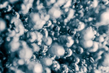 Hava kabarcıkları, su altı kabarcıkları Soyut Arkaplan.