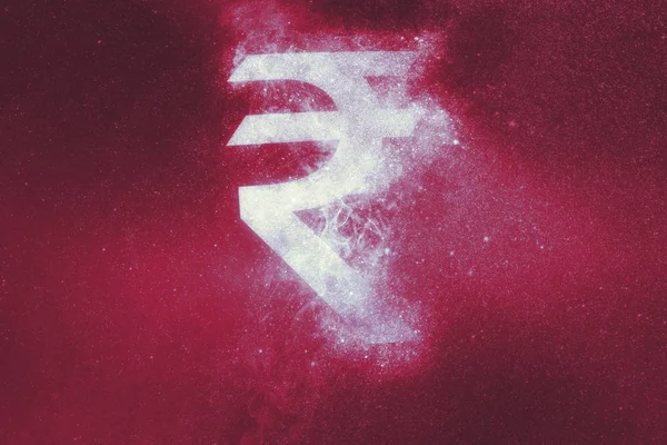 Indian Rupee sign, Indian Rupee symbol. Abstract background