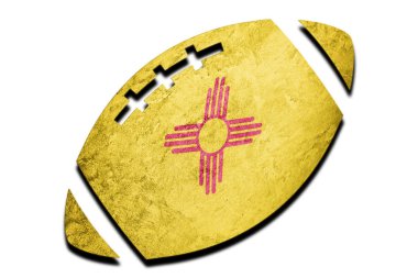 Rugby topu Isparta devlet bayrağı. New Mexico bayrak arka plan Rugby topu 
