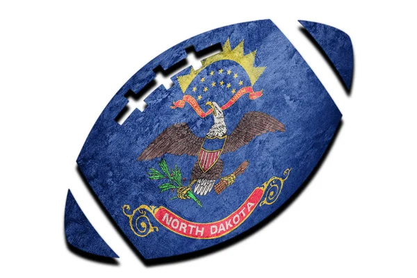 Μπάλα Του Ράγκμπι Βόρεια Ντακότα Του Κράτους Σημαίας Βόρεια Ντακότα — Φωτογραφία Αρχείου