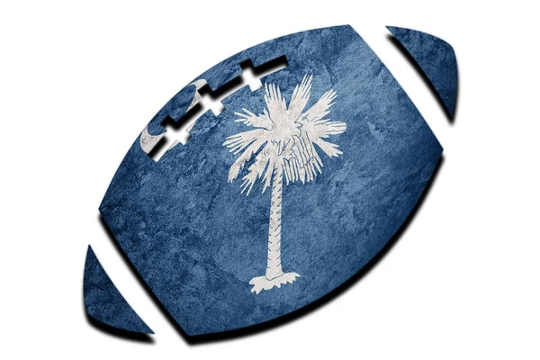 Rugbybal Vlag Van South Carolina Vlag Van South Carolina Achtergrond — Stockfoto