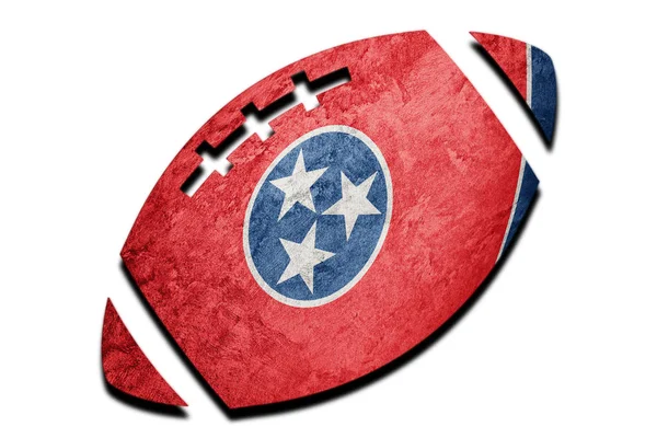 Rugby Ball Tennessee State Flag Inglês Tennessee Bandeira Fundo Rugby — Fotografia de Stock