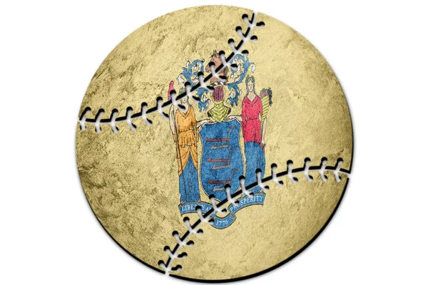 Vlajka Státu New Jersey Baseball New Jersey Vlajky Pozadí Baseball — Stock fotografie