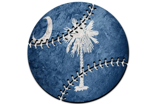 Baseball South Carolina state flag. South Carolina flag background Baseball