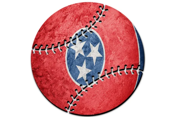 Bandeira Estadual Tennessee Beisebol Tennessee Bandeira Fundo Beisebol — Fotografia de Stock