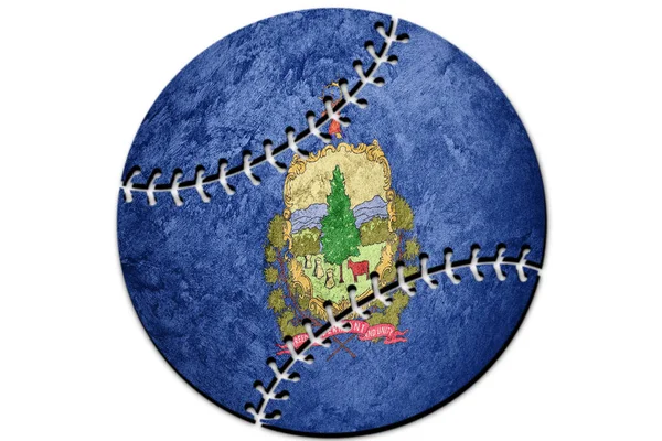 Vlajka Státu Vermont Baseball Vermont Vlajky Pozadí Baseball — Stock fotografie